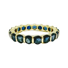 Gemveto 18K Gold Eternity Ring with Sapphires (includes appraisal, Value: $3,500) Designer = Gemveto Size = 5.5 Material = 18K Gold Gemstone = Sapphire Condition = Excellent Location: Glencoe Item Number: 11405-1394 Item ID: 287639 Category: Ring Gold Eternity Ring, Eternity Ring Gold, Eternity Ring, Item Number, 18k Gold, Sapphire, Gemstones, Ring, Gold