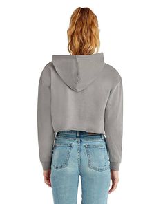 Ladies' Crop Hooded Sweatshirt - STORM - M | Lane Seven Women's Crop Hooded Sweatshirt in Storm Size Medium | Ringspun Cotton Women Crop, Hooded Sweatshirt, Hooded Sweatshirts, Levi Jeans, Turtle Neck, Size Medium, Sweatshirts, Free Shipping, Pants