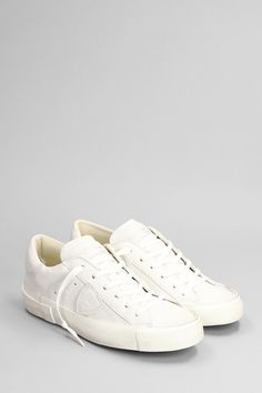 Prsx Sneakers in white leather, laces, logo on heel, iconic lateral logo, rubber outsole, 100% leather, Made in Italy Philippe Model, Sneaker Wedge, Yoga Wear, Bold Fashion, Manolo Blahnik, Luxury Retail, Luxury Shoes, Valentino Garavani, Shoe Brands