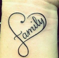 a heart with the word family written on it