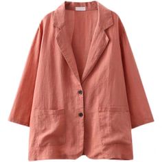 Details: Gender: Women Item Type: Jacket Material: Linen Pattern Type: Solid Season: Spring, Autumn Style: Leisure, Daily, Retro Occasion: Going Out, Daily Size: One Size Length: 64.00 cm/ 25.20 " Bust: 106.00 cm/ 41.73 " Shoulder: 43.00 cm/ 16.93 " Sleeve: 42.00 cm/ 16.54 " Linen Blazers Women, Linen Pattern, Autumn Casual, Preppy Aesthetic, Linen Jacket, Vintage Blazer, Linen Blazer, Online Fashion Stores, Casual Fall