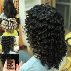 Spiral Perms On Short Hair, Short Hair Perm Before And After, Spiral Perm Vs Regular Perm, Spiral Perm Before And After Medium Length, Different Perm Curls Short Hair, Perm Patterns, Perm Before And After Short, Black Permed Hair, Spiral Perm Medium Hair