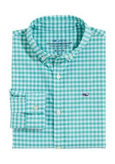 Designed for every occasion, this comfy cotton shirt from Vineyard Vines is finished with a gingham print and a convenient button-front closure. | Vineyard Vines Boys 8-20 Classic Fit Gingham Shirt, Small Vineyard Vines Boys, Gingham Shirt, Gingham Print, Boys Top, Vineyard Vines, Kids Boys, Cotton Shirt, Short Sleeve Shirt, Gingham