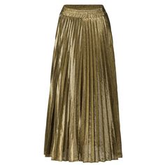 Season : Spring/Summer

Fabric Type : Broadcloth

Waistline : Natural

Dresses Length : Ankle-Length

Silhouette : Pleated

Pattern Type : Solid

Style : High Street

Material : Polyester,Voile

Gender : Women Streetwear Skirt, Pleats Pattern, Gold Skirt, Pleated Long Skirt, Pleated Maxi Skirt, Half Skirt, Long Skirts For Women, Beach Skirt, Elegant Skirt