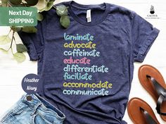 a t - shirt with the words climate and other countries on it next to some sandals