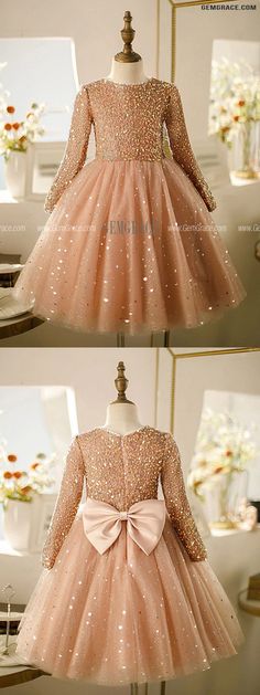 10% off now|Free shipping world-wide. Beautiful Bling Sequins Couture Girls Formal Gown with Sequined Long Sleeves at GemGrace. Click to learn our pro custom-made service for wedding dress, formal dress. View #FlowerGirlDresses for more ideas. Fitted Sequin Princess Dress For Prom, Fitted Princess Style Pageant Dress With Long Sleeves, Tulle Long Sleeve Pageant Dress, Long Sleeve Tulle Pageant Dress, Fitted Long Sleeve Princess Pageant Dress, Fitted Princess Dress With Sequins For Prom Season, Delicate Gown, Girls Couture, For Wedding Dress