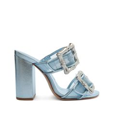 Nwt Schutz Buckle Leather Sandals Color: Blue/Silver Sizes: 8.5 Price: $168 + $14.08 (St) = $182.08 Sale: $118 Materials: Leather | Leather Outsole Rubber Patch At The Heel. Heel Type: High Heel Heel Style: Block Toe Style: Round Toe Counter Type: Open Heel Height: 4.4in | 112mm Site Prod. Item #15712-01/3628 Chuncky Shoes, Brand Trip, Rubber Patch, Gorgeous Heels, Fashion Drawing Dresses, Open Toed Heels, Gorgeous Shoes, Heel Type, Shoe Game