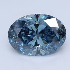 an oval blue diamond on a white background