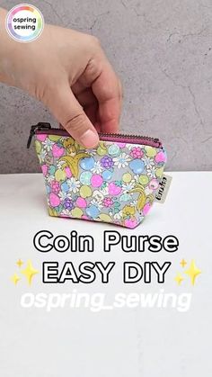 the coin purse is easy to sew and can be used as a sewing project