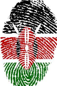 a fingerprint with the flag of italy and an image of a cross on it