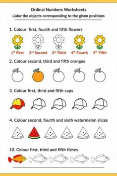 the worksheet for children to learn how to draw and color numbers with pictures