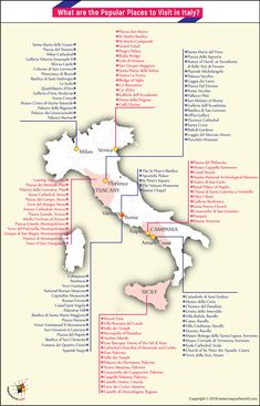 the map of italy with all its major cities