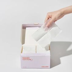 NAKED COTTON™ Pads - The Beauty Spy Pimple Patch, Dessert Gifts, Pack Design, Sanitary Napkin, Micellar Water, Packaging Ideas