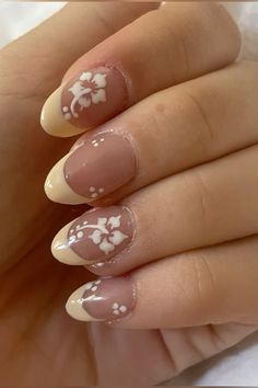 Tsitp Nail Ideas, Summer Beach Nails Short, French Nail Almond, Nail Ideas Gel Polish, White Tip Nails, Nail Prep, Simple Gel Nails