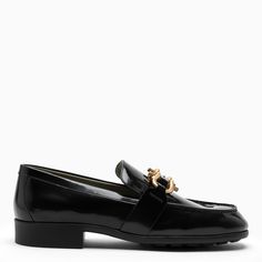 100% Calf Interior: 100% Leather Sole: 100% Leather Bottega Veneta Loafers, Black Leather Loafers, Platform Loafers, Valentino Bags, Sneaker Wedge, Luxury Clothing, Black Patent Leather, Luxury Retail, Bags Shoes