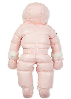 This cozy, down snowsuit is crafted from a densely woven nylon. Designed to keep your little one warm and cozy in the snow. This snowsuit is filled with down to provide maximum insulation, while the sherpa trim adds an extra layer of comfort. Detachable mittens perfect for cold winter days. Sherpa Jacket, Winter Days, Snow Suit, Winter Day, Cold Winter, The Snow, Warm And Cozy, Little One, Insulation