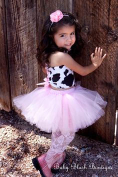 Tutu MooTu Cow Pink Tutu Baby Toddler Outfit Costume Set 3 | Etsy Cow Birthday Parties, Toddler Skirt, Cowgirl Birthday Party, Outfit Costume, Cow Birthday, Toddler Tutu, Girls Thanksgiving, Fluffy Skirt, Cowgirl Birthday