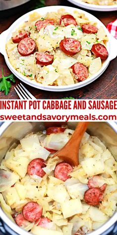 this instant pot cabbage and sausage casserole is so easy to make