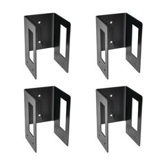 These heavy duty steel corner brackets allow you to build your own half cord or full cord firewood storage rack. This unique design keeps your valuable firewood up to five inches above ground level where it is safe from ground moisture and pests. To assemble, cut any 2-inch by 4-inch piece of lumber to your desired length and simply insert it into the brackets. Pre drilled holes in each of the four brackets enable you to add screws or nails for added stability. Pressure treated lumber is recomme Firewood Storage Rack, Firewood Racks, Corner Brackets, Fireplace Logs, Firewood Rack, Firewood Storage, Ground Level, Stove Fireplace, Work Table