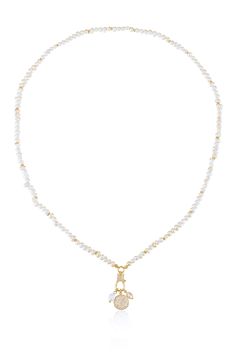 18kt gold plated Brass & Zinc Freshwater pearls CZ 28" Everyday 14k Gold-filled Pearl Charm Necklaces, White Pearl Charm Necklace, Gold Plated, White Pearl Pendant Charm Necklace In Gold-plated, 14k Gold-filled Necklace With Pearl Charm In Yellow Gold, Elegant 14k Gold-filled Pearl Chain Charm Necklace, Fresh Water, Freshwater Pearls, Charm Necklace, Pearl Necklace