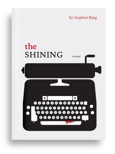 the shining book cover with an old fashioned typewriter on it's left side