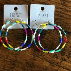 Summer Puka Shells And Others Multicolor Hoop Earrings For Summer Beach, Summer Beach Multicolor Hoop Earrings, Puka Shell, Themed Jewelry, Anklets, Bead Work, Full Service, Shells, Jewelry Earrings