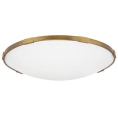 an image of a ceiling light that is in the shape of a circular fixture with gold trim