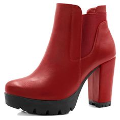 PRICES MAY VARY. Vamp: PU; Outsole: TPR; Heel: ABS If you have a thicker foot or a steep instep, it is suggested to order one size up Round Toe, Block Heel, Elasticated Side Panels, Chunky Cleated Sole, Side Zip Fastening, Soft Lining, Chelsea Boots Occasion: Office, Interview, Party, Casual, Halloween days, Christmas Days, Dating, Evening Heel Height: 4 1/8 inches; Platform Height: 1 inches Chealsea Boots, Coach Booties, Chelsea Boots Outfit, Velvet Block Heels, Evening Heels, Heeled Chelsea Boots, Chelsea Rain Boots, Chunky Heel Ankle Boots, High Heel Platform