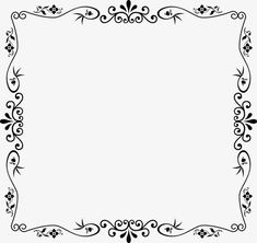 a black and white frame with an ornate design on the border, it is isolated