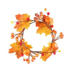 a wreath made out of leaves and berries