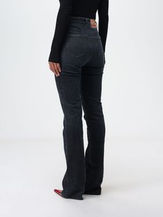 Casual Style  5 Pocket Model  Slim Fit  Stretch Cotton Denim  High Waist  Belt Loops At Waist  Button And Zip Closure  Contrasting Rear Logo Patch Applied  Flared Leg  Straight Hem Slim Fit Jeans With Button Closure For Fall, Mid-rise Button Closure Flare Jeans For Fall, Mid-rise Flare Jeans With Button Closure For Fall, Mid-rise Jeans With Button Closure For Fall, Mid-rise Jeans For Fall, Fall Mid-rise Jeans, Fitted Flare Jeans With Button Closure For Fall, Classic Mid-rise Flare Jeans With Button Closure, Fitted Mid-rise Flare Jeans With Button Closure