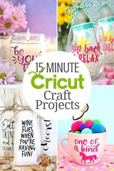 the 15 minute cricut craft projects are great for beginners to make and sell