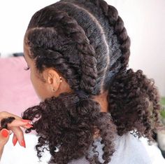 Natural Hair French Braids Black Women, Coily Hair Hairstyles Protective Styles, Elegant Protective Styles For Natural Hair, Large Flat Twist Natural Hair, Coily Hair Braids, Kid Protective Hairstyles, Cute Protective Hairstyles Natural Hair, French Braids Natural Hair, Natural Hairstyles For Black Women Thick Hair