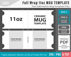 the full wrapper for a mug template