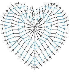 a heart - shaped diagram with lines and crosses