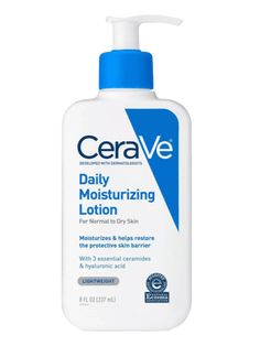 CeraVe Daily Moisturizing Lotion 8 oz. Cera Ve Moisturisers, Best Drugstore Skin Care, Cera Ve, Cerave Daily Moisturizing Lotion, Cerave Moisturizer, Cerave Moisturizing Lotion, Daily Moisturizing Lotion, Unscented Lotion, Bumpy Skin