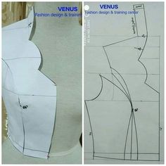 the front and back views of a sewing pattern