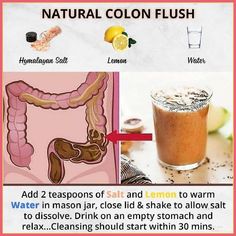 Colon Flush, 3 Day Detox Cleanse, Colon Cleanse Recipe, Juice Cleanse Recipes, Cleanse Diet, Natural Colon Cleanse, Cleanse Recipes, Healthy Drinks Recipes, Colon Cleanse