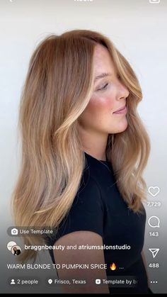 Brassy Blonde Hair, Pumpkin Spice Hair, Mommy Hairstyles, Copper Blonde Hair, Beige Blonde Hair, Ice Blonde Hair, Beige Hair, Strawberry Blonde Hair Color, Long Length Hair