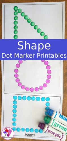 the shape dot marker printables for kids to make