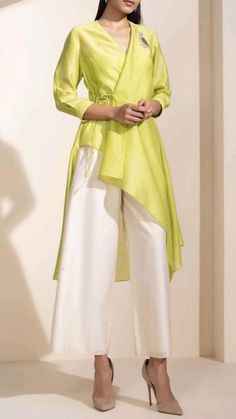 Asymmetric Tunic, Tunic Designs, Kurta Designs Women, Dress Indian Style, Drafting Patterns