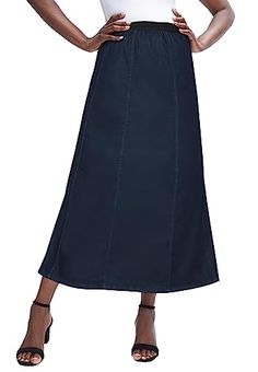 Anita singyah's Amazon Page Jean Maxi Skirt, Lightweight Maxi Skirt, Casual Denim Skirt, Stretch Denim Skirt, Fashion Notes, Utility Skirt