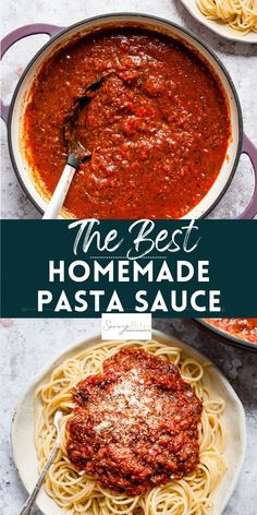 the best homemade pasta sauce is made in one pot and ready to be eaten on the table