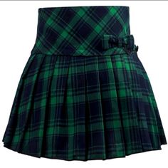 Chouyatou Women's A-Line Plaid Pleated Skirt Side Zipper Color: Green Plaid Size:2xl April O Neil Costume, Kathryn Merteuil, White Knee High Socks, April O Neil, Cruel Intentions, Plaid Pleated Skirt, Movie Costumes, Pleated Mini Skirt, Mutant Ninja