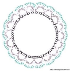 a circular design with many different stitches on it