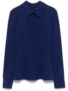 Asym Top Jersey from La Petit Robe Di Chiara BoniComposition: 75% Polyamide, 25% Elastane Chiara Boni, Barbour Steve Mcqueen, Peplum Shirts, Plaid Blouse, Peplum Hem, Dolce E Gabbana, Yoga Wear, Blue Blouse, Valentino Garavani