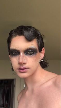 Angel Makeup, Rave Makeup, Editorial Hair, Cool Makeup Looks, Male Makeup