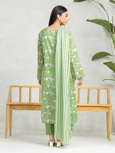 Brand: edenrobe Product: EWU24A1-28203-3PCollection: Allure Lawn Unstitched - Spring Summer CollectionFabric: Lawn DESIGN DETAILS: 3M Printed Lawn Shirt 2.5M Printed Lawn Dupatta 1.8M Dyed Trouser DISCLAIMER:* Lining, Laces, and Tassels are not included in unstitched variants.* Embellishment items in stitched outfits are subject to market availability.* The actual colors of the outfit may vary from the colors being displayed on your device. CARE INSTRUCTIONS: Extra Fabric Has Been Used For Shoot Original Color May Vary Slightly From The Picture Dry Clean Recommended Iron The Clothes At Moderate Temperature Do Not Use Bleach, Or Stain Removing Chemicals Damp Fabric Should Not Be Exposed To Sunlight edenrobe Allure Lawn Spring Summer Collection Authenticity Guaranteed – 100% Original Brand 3 Elegant Green Cotton Sets, Green Printed Unstitched Sets, Elegant Green Cotton Palazzo Set, Elegant Cotton Suit For Eid, Green Unstitched Suit With Printed Motifs, Elegant Green Cotton Lawn Suit, Green Unstitched Long Sleeve Suit, Elegant Cotton Suits With Printed Motifs, Elegant Green Lawn Suit With Printed Motifs