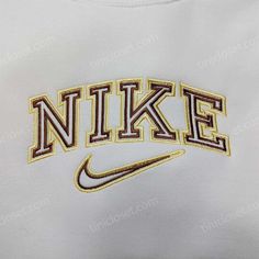 Custom Nike Embroidered Shirt, Custom Embroidered Clothes Tinicloset is a trendy clothing store that offers a wide selection of embroidered sweatshirts, t-shirts, hoodies, and other custom-embroidered clothes. The store is known for its unique and stylish designs, which are perfect for those who want to stand out from the crowd. One of the most popular items at Tinicloset is the custom Nike embroidered shirt. These shirts are made with high-quality materials and are designed to last. The Nike lo White Sweatshirt With Machine Embroidery For Streetwear, White College Sweatshirt With Machine Embroidery, White Machine Embroidery Sweatshirt For College, White Machine Embroidered Tops For Streetwear, White Varsity Sweatshirt With Custom Embroidery, White Varsity T-shirt With Letter Embroidery, White Cotton Sweatshirt With Embroidered Patch, Trendy Clothing Stores, Custom Nike