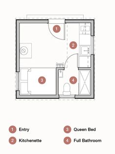 the floor plan for a small bedroom